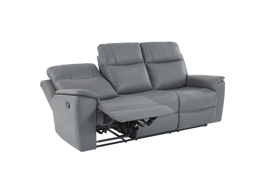 RC-2424 Faux Leather Manual Dual-Sided Recliner pohovka připevněná polštáře